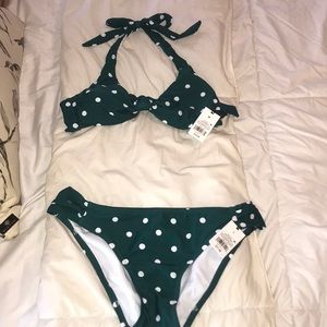 NWT Retro Jade Polka Dot Bikini